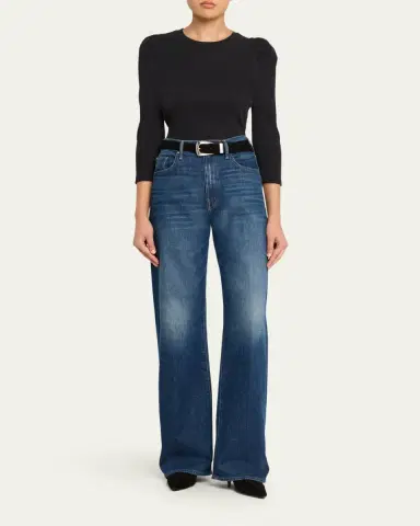 Veronica Beard Britney Puff-Sleeve Cotton Top | Thumbnail 2