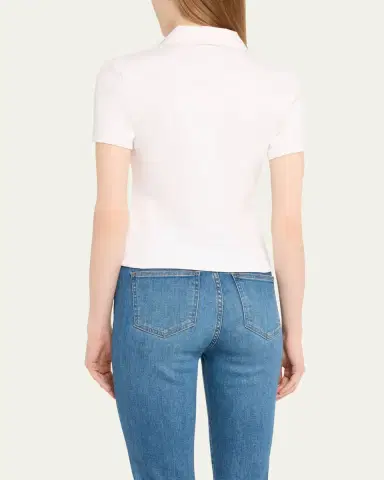 Veronica Beard Kearney Short-Sleeve Polo Top | Thumbnail 3 Veronica Beard Kearney Short-Sleeve Polo Top | Thumbnail 3