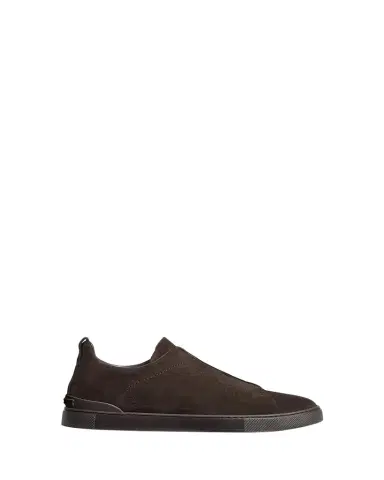 ZEGNA Men's Triple Stitch Suede Low-Top Sneakers | Thumbnail 1