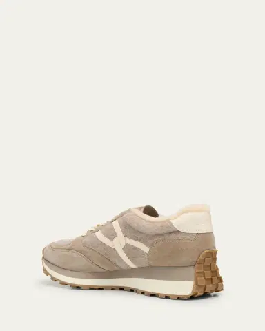 Veronica Beard Valentina Suede Shearling Retro Sneakers | Thumbnail 4
