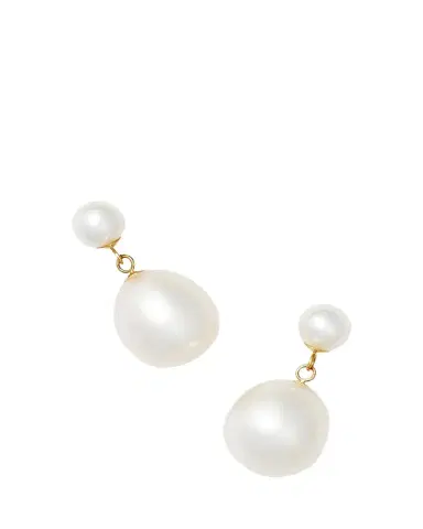 ATLAS LOVE 18K Yellow Gold Triton Classic Pearl Earrings | Thumbnail 1