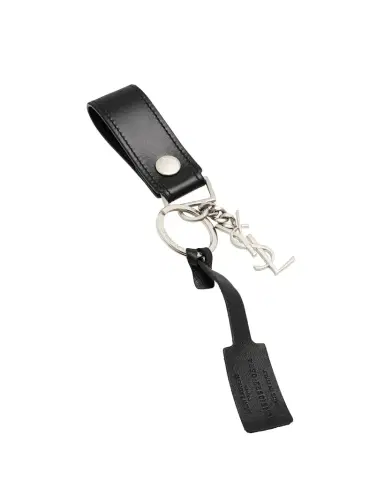 Saint Laurent Men's Cassandre Leather Keychain | Thumbnail 1