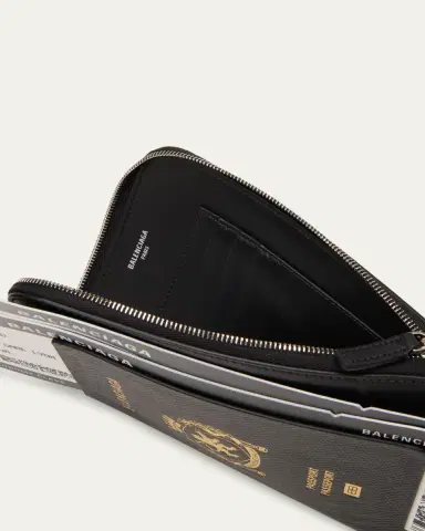 Balenciaga Men's Passport Zip Wallet with Strap | Thumbnail 4 Balenciaga Men's Passport Zip Wallet with Strap | Thumbnail 4