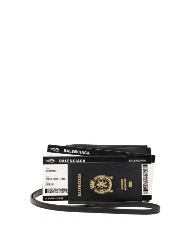 Balenciaga Men's Passport Zip Wallet with Strap | Thumbnail 1 Balenciaga Men's Passport Zip Wallet with Strap | Thumbnail 1
