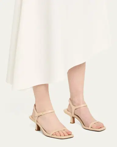 Vince Coco Leather Kitten-Heel Sandals | Thumbnail 5
