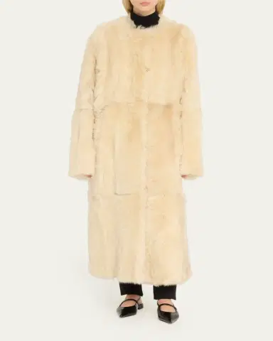 TOTEME Silky Shearling Coat | Thumbnail 2