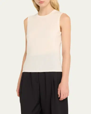 Theory Regal Merino Wool Crewneck Shell Top | Thumbnail 4