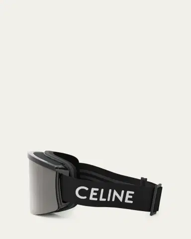 Celine Monochrome Logo-Print Ski Goggles | Thumbnail 3 Celine Monochrome Logo-Print Ski Goggles | Thumbnail 3