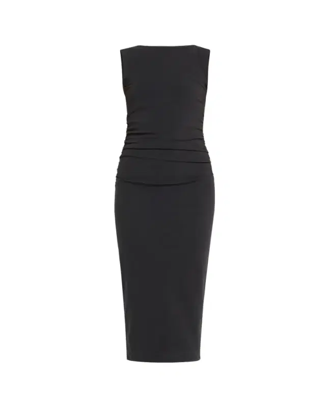 Charissa High-Neck Midi Dress