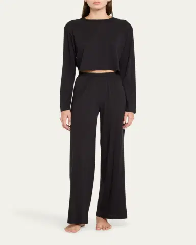 Andine Soleil Straight-Leg Cotton Lounge Pants | Thumbnail 2