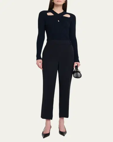 Vince Mid-Rise Tapered Pull-On Pants | Thumbnail 2