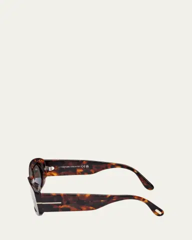 Tom Ford Cielle Oval Acetate Sunglasses | Thumbnail 3 Tom Ford Cielle Oval Acetate Sunglasses | Thumbnail 3