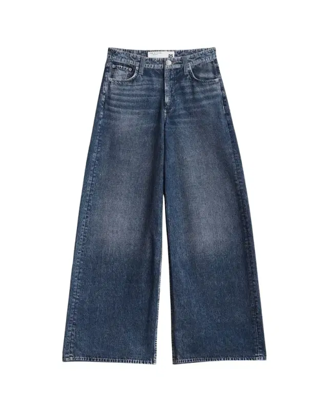 rag & bone rb Miramar Sofie Cotton-Terry Wide-Leg Jeans