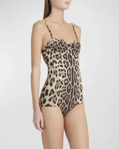 Dolce & Gabbana Leo Balconette One-Piece Swimsuit | Thumbnail 2