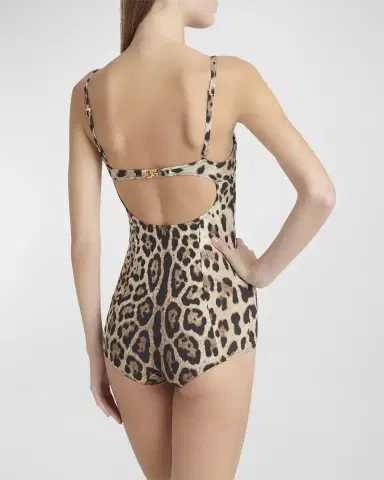 Dolce & Gabbana Leo Balconette One-Piece Swimsuit | Thumbnail 3