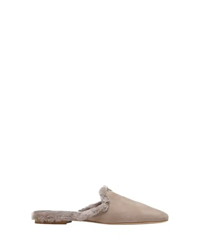Suede & Faux Fur Slipper