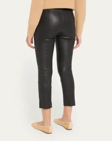 Vince Cropped Leather Leggings | Thumbnail 3
