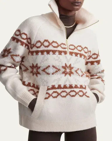 Varley Cai Fair Isle Half-Zip Pullover | Thumbnail 5 Varley Cai Fair Isle Half-Zip Pullover | Thumbnail 5