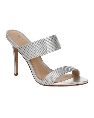 Veronica Beard Asha Metallic Dual-Band Slide Sandals | Thumbnail 1