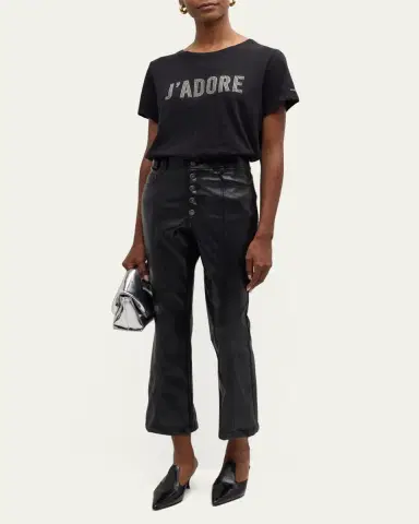 Cinq à Sept Wallace Faux Leather Bootcut Ankle Pants | Thumbnail 2