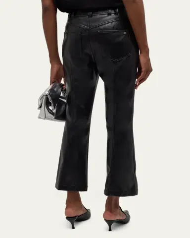 Cinq à Sept Wallace Faux Leather Bootcut Ankle Pants | Thumbnail 3