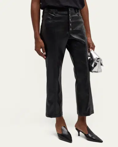 Cinq à Sept Wallace Faux Leather Bootcut Ankle Pants | Thumbnail 4
