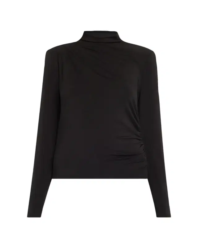 Mylie Gathered Turtleneck Top