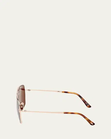 TOM FORD Stella Aviator Square Metal Sunglasses | Thumbnail 3 TOM FORD Stella Aviator Square Metal Sunglasses | Thumbnail 3