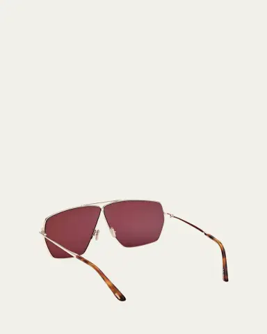 TOM FORD Stella Aviator Square Metal Sunglasses | Thumbnail 4 TOM FORD Stella Aviator Square Metal Sunglasses | Thumbnail 4