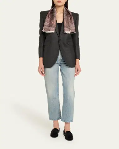 Saint Laurent Vintage Paisley Silk Twill Scarf | Thumbnail 2 Saint Laurent Vintage Paisley Silk Twill Scarf | Thumbnail 2