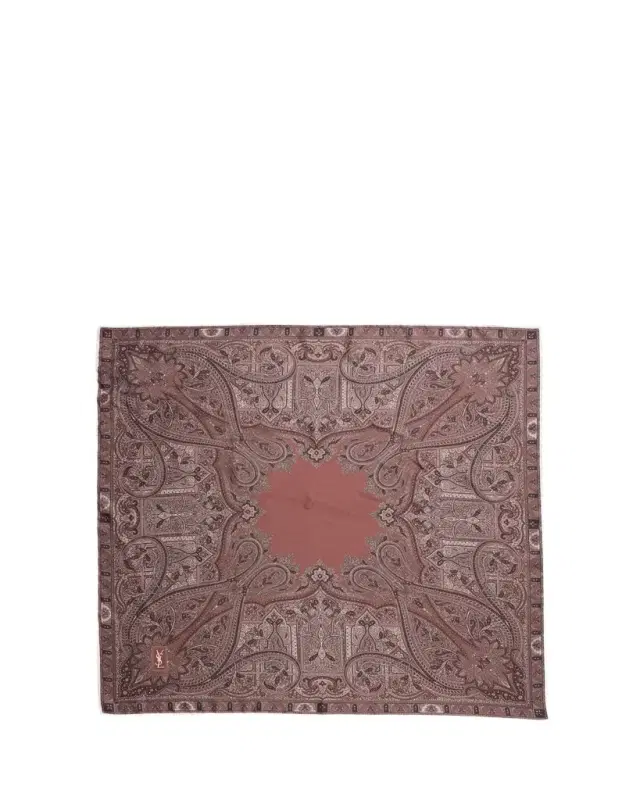 Vintage Paisley Silk Twill Scarf