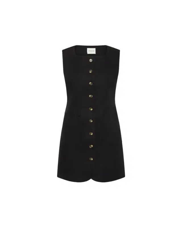 Posse Emma Button-Front Mini Dress