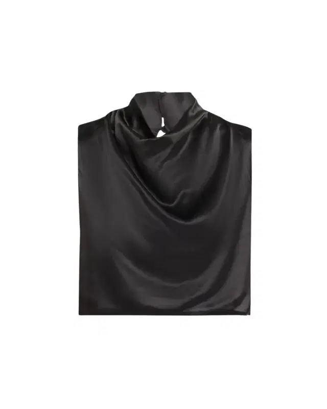 AEXAE Silk Cowl-Neck Top