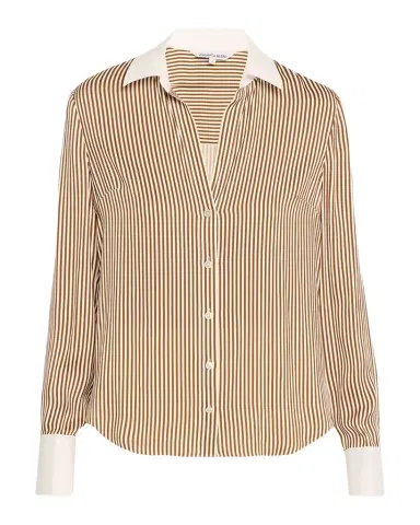 Veronica Beard Amelia Stripe Button-Front Shirt | Thumbnail 1