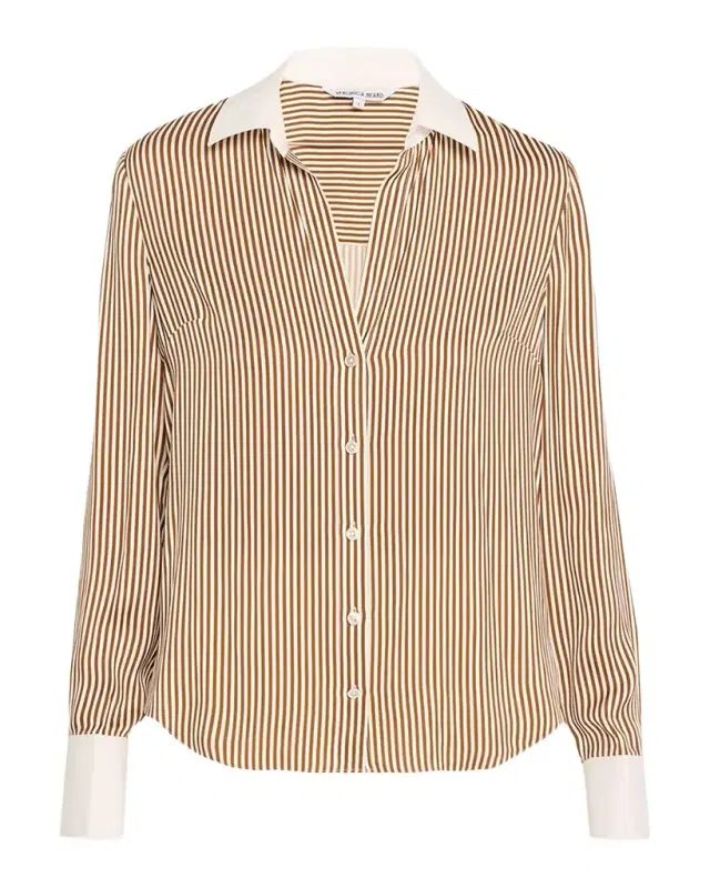 Amelia Stripe Button-Front Shirt