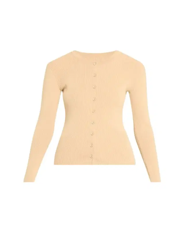 Fine Knit Ribbed Cardigan