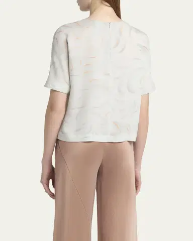 Giorgio Armani Brushstroke Silk Blouse | Thumbnail 3 Giorgio Armani Brushstroke Silk Blouse | Thumbnail 3
