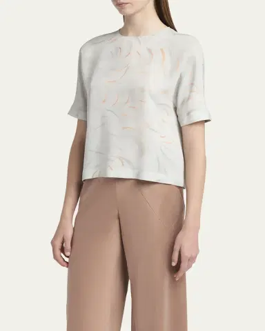 Giorgio Armani Brushstroke Silk Blouse | Thumbnail 4 Giorgio Armani Brushstroke Silk Blouse | Thumbnail 4