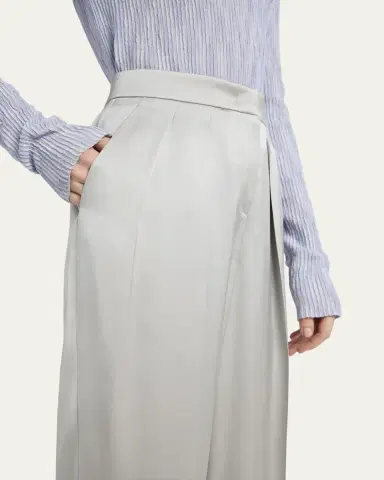 Giorgio Armani Pleated Skinny Leg Silk Trousers | Thumbnail 5 Giorgio Armani Pleated Skinny Leg Silk Trousers | Thumbnail 5