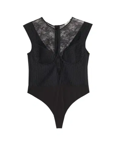 Livy Palace Quilted Satin & Floral Lace Bodysuit | Thumbnail 1 Livy Palace Quilted Satin & Floral Lace Bodysuit | Thumbnail 1