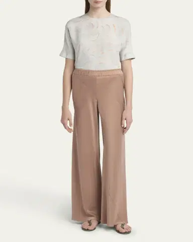Giorgio Armani Elastic Waistband Wide Leg Trousers | Thumbnail 2 Giorgio Armani Elastic Waistband Wide Leg Trousers | Thumbnail 2