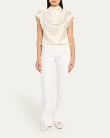 Veronica Beard Leilany Draped Silk Top | Thumbnail 2
