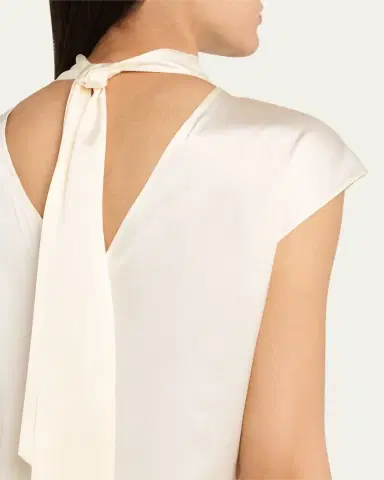 Veronica Beard Leilany Draped Silk Top | Thumbnail 5