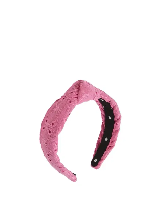 Lele Sadoughi Knotted Eyelet Slim Headband