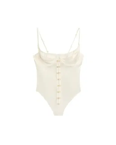 Kiki De Montparnasse Temptress Silk Charmeuse & Tulle Thong Bodysuit | Thumbnail 1 Kiki De Montparnasse Temptress Silk Charmeuse & Tulle Thong Bodysuit | Thumbnail 1