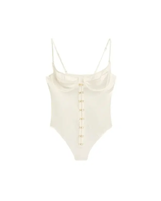 Temptress Silk Charmeuse & Tulle Thong Bodysuit