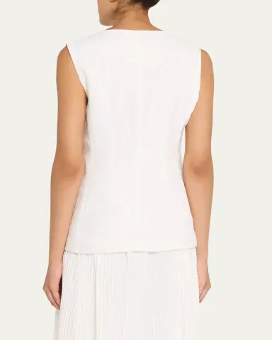 Aexae Button-Front Linen Vest | Thumbnail 3