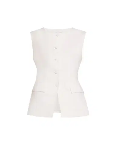 Aexae Button-Front Linen Vest | Thumbnail 1