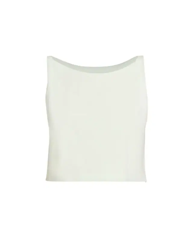 Sleeveless Bateau-Neck Top