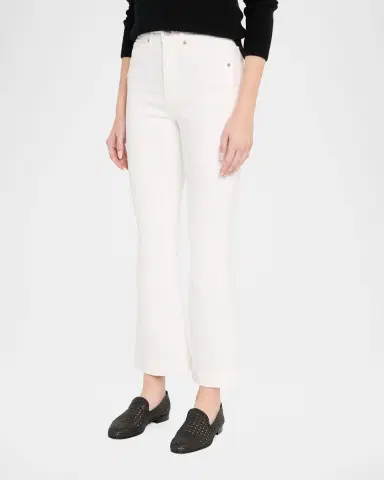 Veronica Beard Carson High-Rise Ankle Flare Jeans | Thumbnail 3